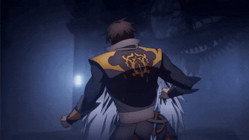 a cartoon character with a badge on his chest that says ' knight '