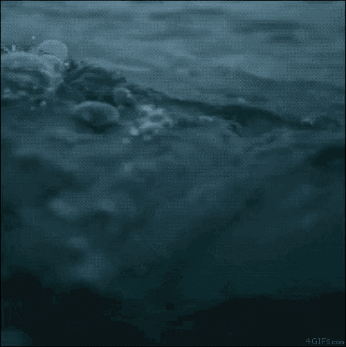 a 4gifs.com animated image of a person swimming in the ocean