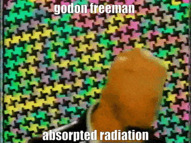 godon freeman absorbed radiation with a colorful background