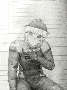 a black and white drawing of a woman with a smiley face and the words viggle.ai on the bottom