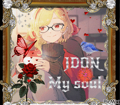 a picture of a girl holding a cup with the words join my soul