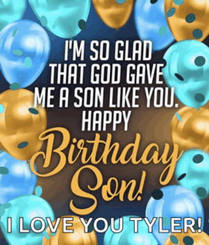 Hbd To My Son Happy Birthday Son GIF - Hbd To My Son Happy Birthday Son Sons Bday GIFs