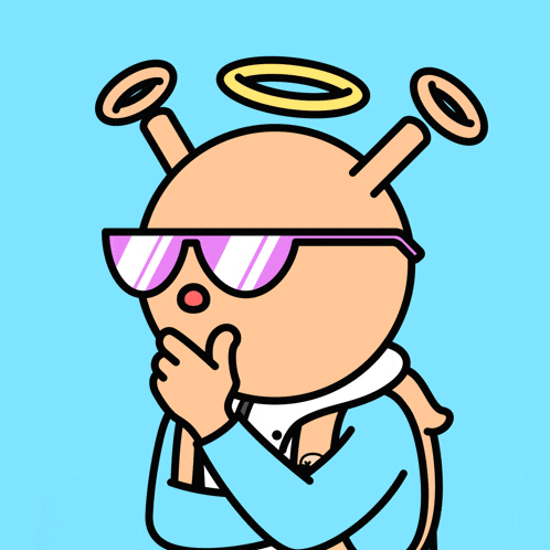 a cartoon character is wearing sunglasses and has the word ohhhh on his head