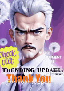 a man with gray hair and a mustache is on a poster that says trending update thank you for your support
