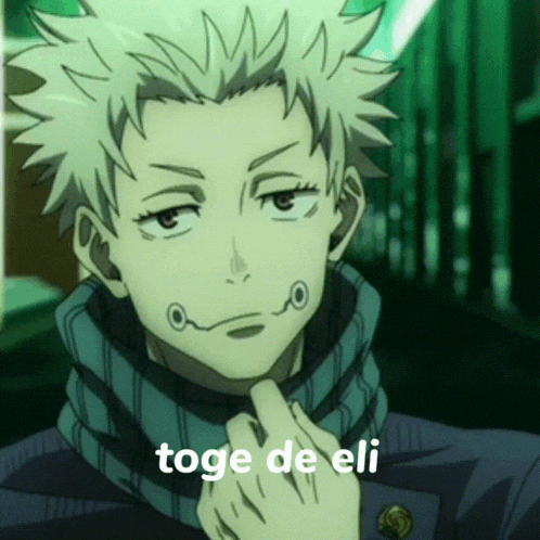 a picture of a anime character with the words toge de eli on the bottom