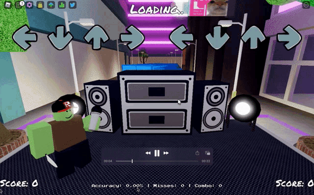 a loading screen for a video game with arrows pointing to different directions