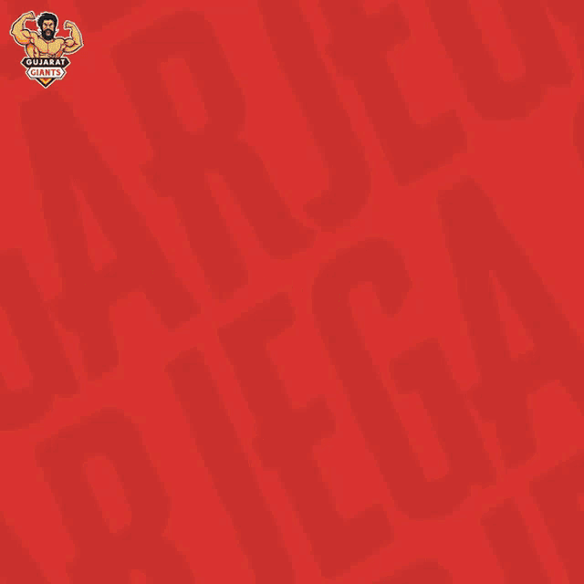 a white background with a red stripe and a man 's ear and the words #gariegagujarat on the bottom