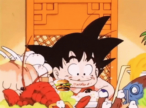 Gahmee Goku GIF - Gahmee Goku Burger GIFs