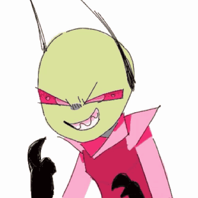 a drawing of a cartoon character giving a thumbs up sign