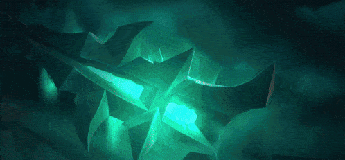 a video game scene with a glowing object in the background