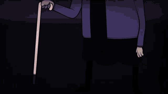 a man in a purple shirt and black tie is holding a glowing object