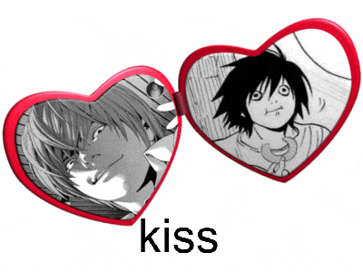 a pair of heart shaped sunglasses with a picture of a boy and the word kiss below it