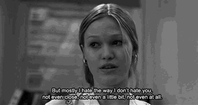 a woman is crying in a black and white photo with a quote from the movie