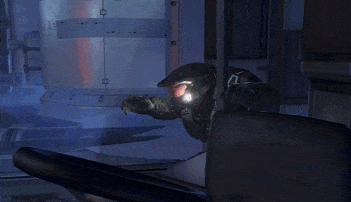a red flame is coming out of a machine in a room