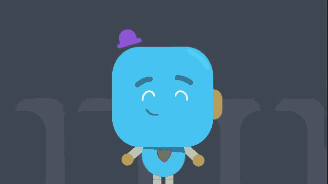 a cartoon character with a light coming out of it 's mouth