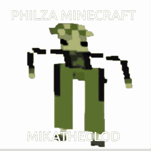 a picture of a minecraft character with the name philza minecraft on it