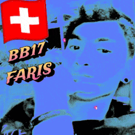 a picture of a man with the words bb17 faris on the bottom