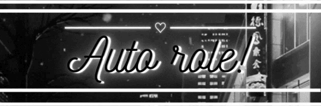 a black and white photo with the words auto role in white letters