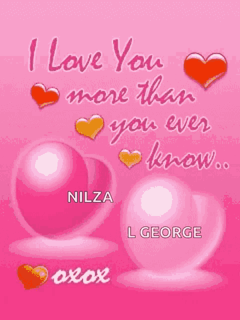 a pink poster that says i love you more than you ever knew