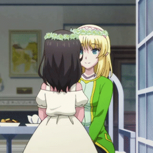 In The Land Of Leadale Anime Hug GIF - In The Land Of Leadale Anime Hug Cayna GIFs