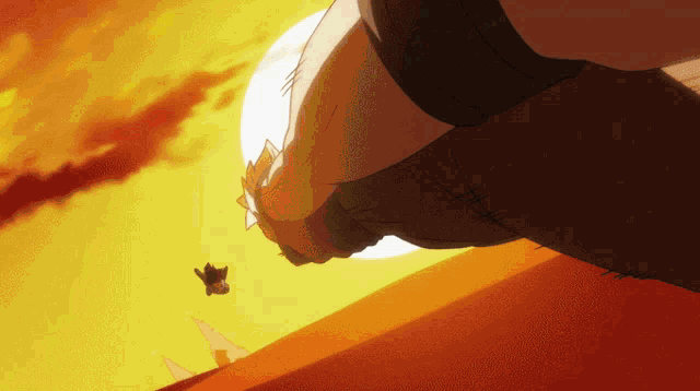 a cartoon drawing of a man standing in front of a sun