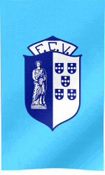 a blue and white coat of arms with f.c.v. written on it