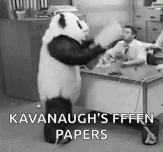 Kavanaughs Papers Angry Panda GIF - Kavanaughs Papers Angry Panda Mascot GIFs