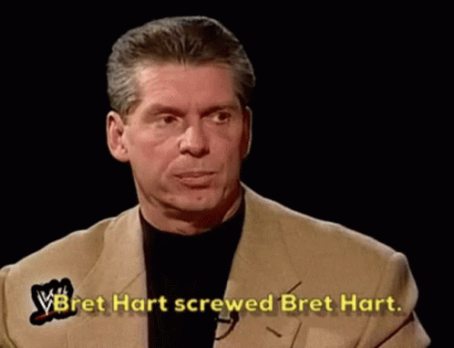 Vince Mcmahon Bret Hart GIF - Vince Mcmahon Bret Hart Bret Screwed Bret GIFs