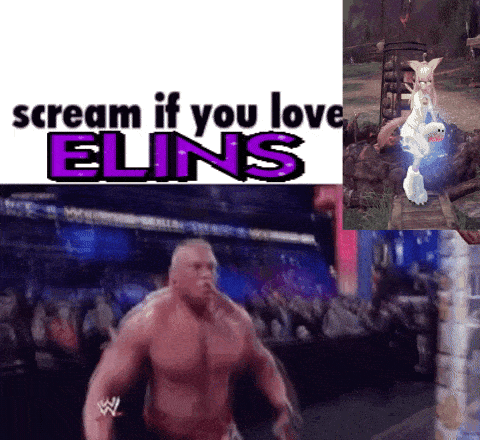 a picture of a man with the words " scream if you love elins " above him