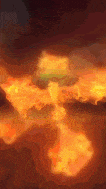 a close up of a flame that looks like a dragon