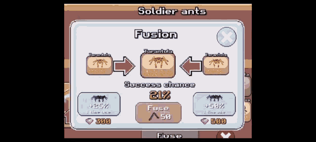 a screen shows soldier ants in a game
