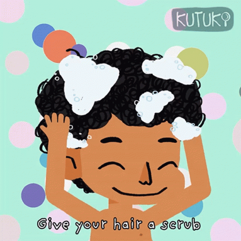 Give Your Hair A Scrub Kutu GIF - Give Your Hair A Scrub Kutu Kutuki GIFs