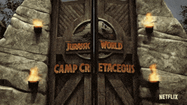 jurassic world camp cretaceous is advertised on a netflix advertisement