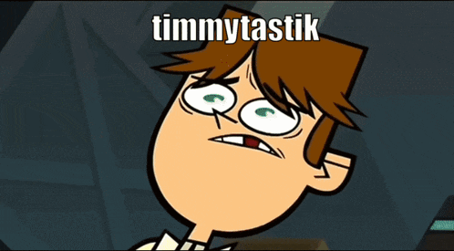 a cartoon character with the name timmytastik on the top