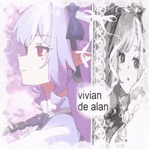 a drawing of a girl with the name vivian de alan on the bottom