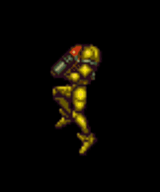 a pixel art of a naked woman with a pumpkin on her head