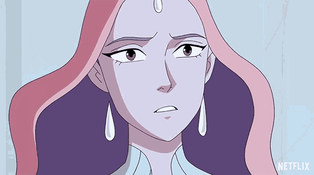 a cartoon of a woman with a netflix logo on the bottom right