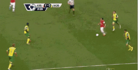 a soccer game between ars and nor is being played