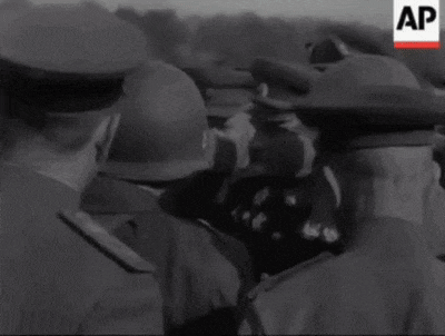 a black and white photo of a group of soldiers with the letters ap in the corner