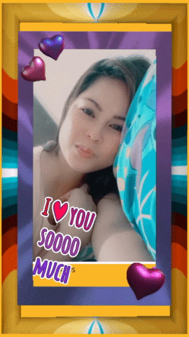 a picture of a woman with the words i love you soooo much