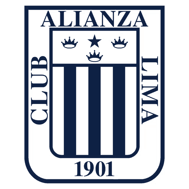 a blue and white logo for alianza club lima