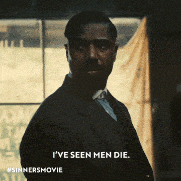 a man in a suit and tie says i ve seen men die