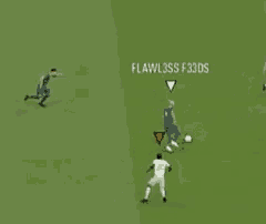a soccer game is being played with the words in the crackers at the bottom