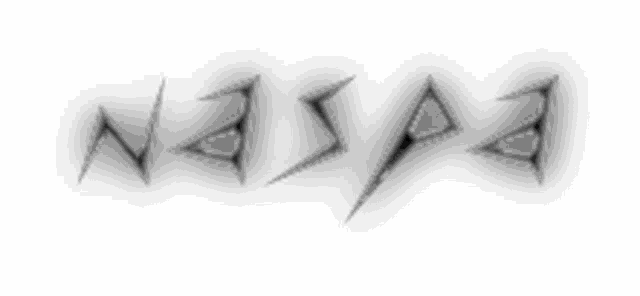 a black and white image of the word nasaa on a white background .