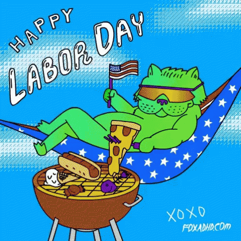 Cat Relax GIF - Cat Relax Happy Labor Day GIFs