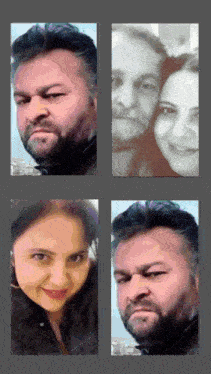 a man and a woman are posing for a photo