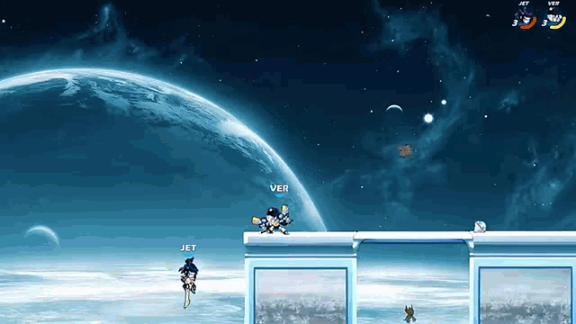 a screenshot of a video game with the name jet on the bottom left