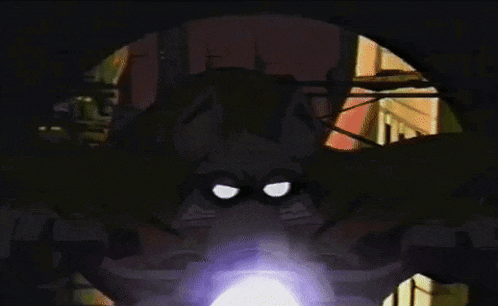 a cartoon character is riding a motorcycle with a mask on