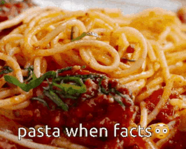 Pasta Facts GIF - Pasta Facts Pasta When Facts GIFs