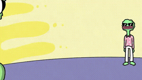 a cartoon drawing of two hands shaking each other